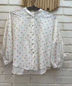 PRINTED OVERSIZED SHIRT TOP