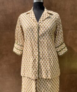 BLOCK PRINT COTTON CORD SET